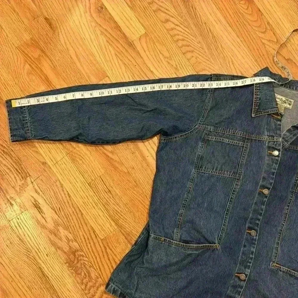 Havana Jacks cafe Dark Blue Jean Jacket Sz: 2X - Picture 9 of 13